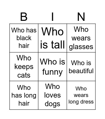 FIND SOMEONE WHO Bingo Card