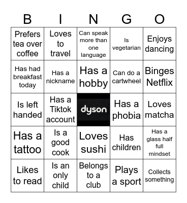 Find someone who... Bingo Card