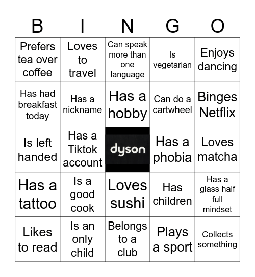 Find someone who... Bingo Card