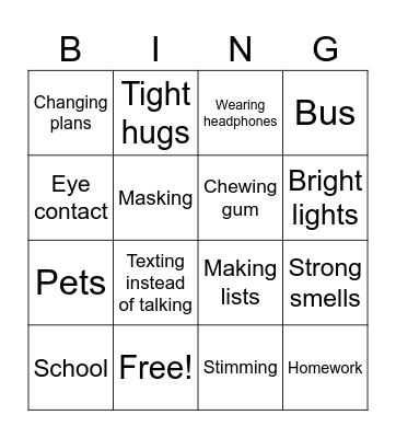 Regulation bingo Card