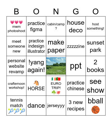 ☀️🌳⛰️🌊 SOMMOR ? 🌊⛰️🌳☀️ Bingo Card