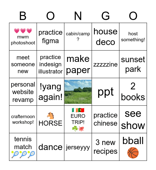 ☀️🌳⛰️🌊 SOMMOR ? 🌊⛰️🌳☀️ Bingo Card