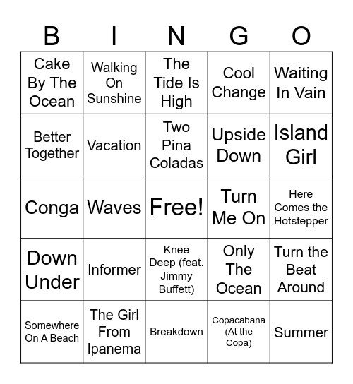 Tropical MB Round 2 Bingo Card