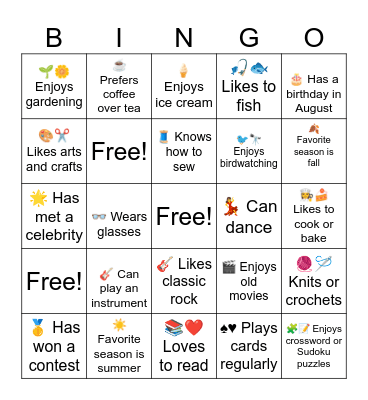 BodyBasics "Get to Know You" Bingo Card