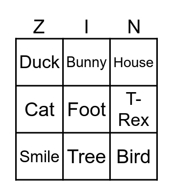 Delores Zingo Board Bingo Card