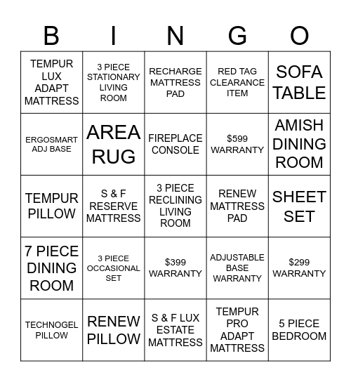 PARK HOME BINGO Card