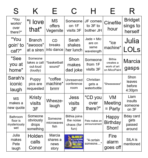 Make Work Fun Again Bingo Card