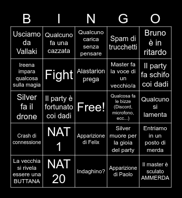 BORAVINGO Bingo Card