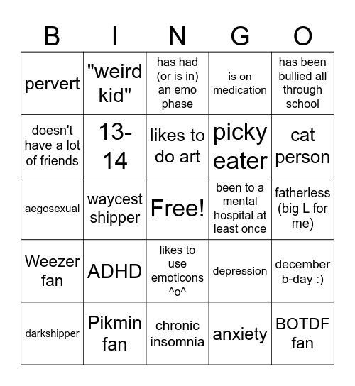 how similar are we? Bingo Card