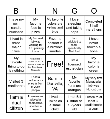 MOHS Leadership Staff BINGO Card