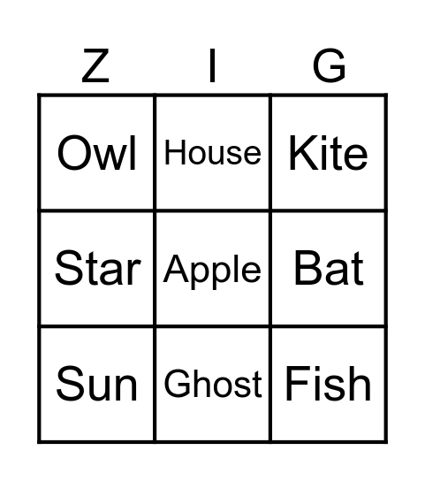 Delores Zingo Board Bingo Card