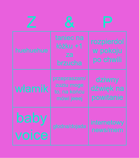 zofia p Bingo Card
