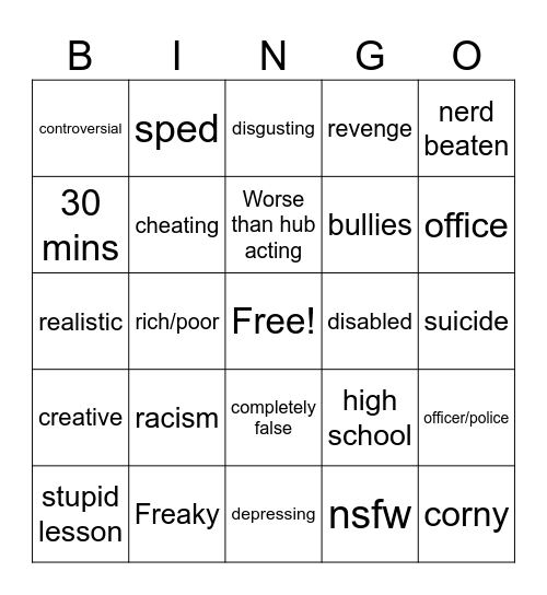 TT bingo Card