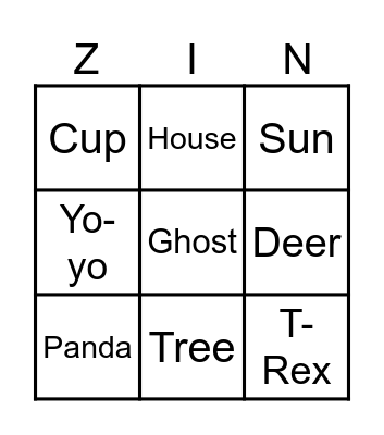 Pear Zingo Board Bingo Card