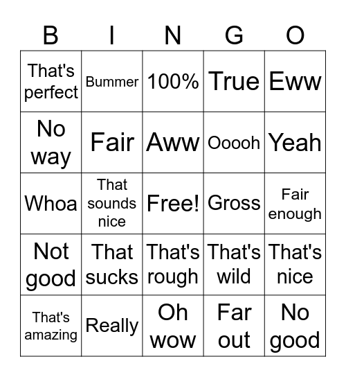 Vibe check - Aspen Bingo Card
