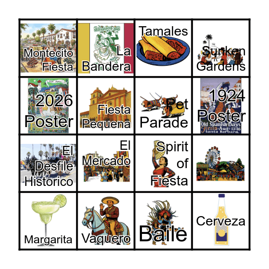 Fiesta Loteria Bingo Card