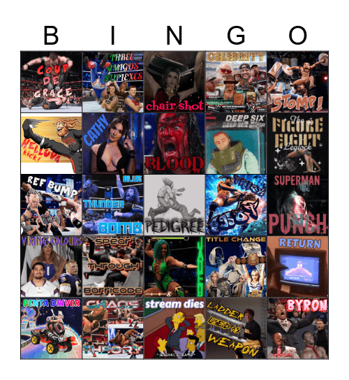 ☀️💥SummerSlam 2026 Bingo: Part Two: Slam 🤕🌞 Bingo Card