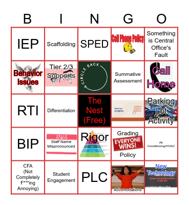 BPHS Business Bingo Card