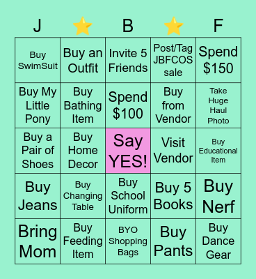 September 2026 JBFCOS Bingo Card