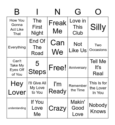 This ain't ya mama playlist Bingo Card