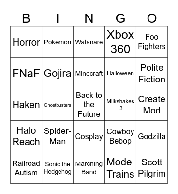Fern Bingo Card