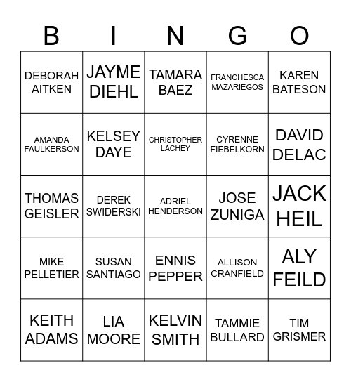 BNI UNITED BINGO Card