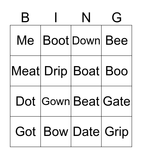 Bingo Card