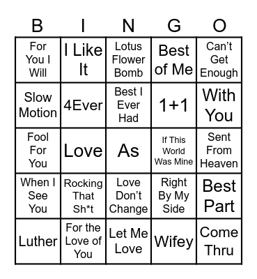 Wedding Edition Bingo Card