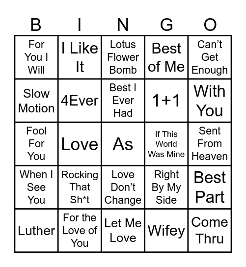 Wedding Edition Bingo Card