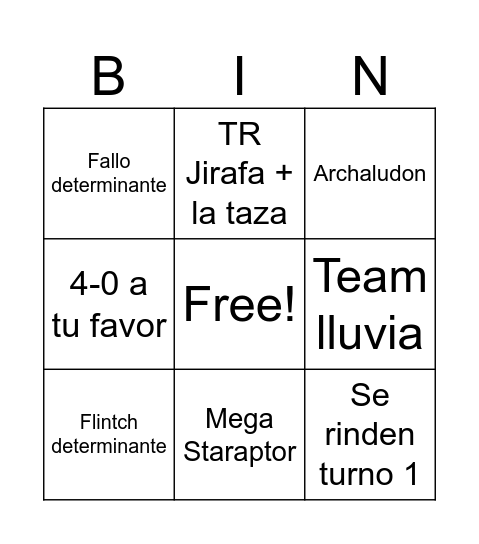Pokemon Champions OMAGA Bingo Card
