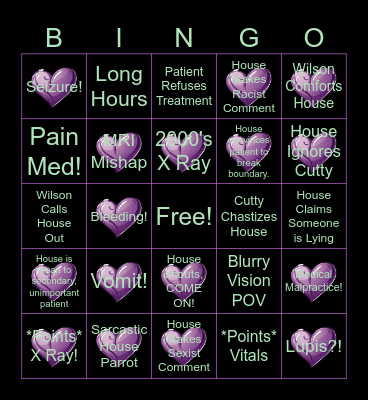 House Bingo Card