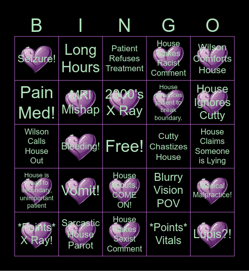 House Bingo Card