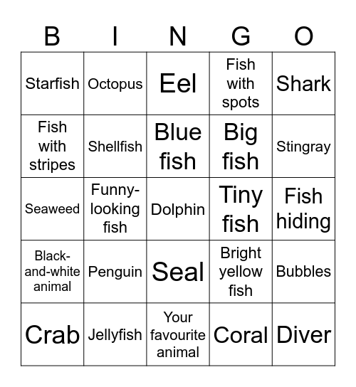 Marinepia Bingo! Bingo Card