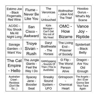 BINGO OZ ROUND 2 Bingo Card
