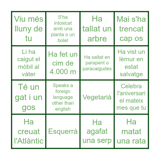 BINGO RIBERES Bingo Card