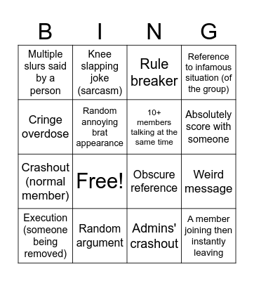 Community Bing(o) Bingo Card