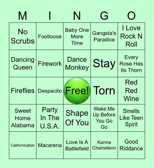 MeltWich 07.29.26 Bingo Card