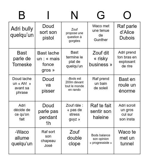 Slovenia Bingo Card