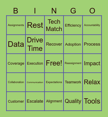 CoreFour Bingo Card