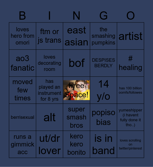 FRANKIES BINGO!!! Bingo Card