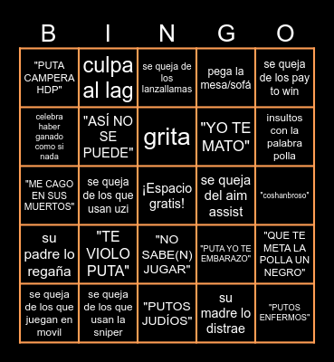 Qué dira Jaime en RIVALS Bingo Card