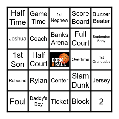 Joshua: Born 2 Ball Bingo Card