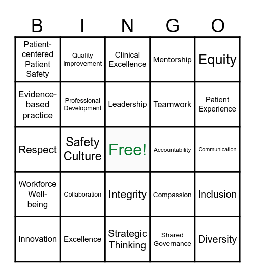 2026 Nursing Practice Symposium Watch Party BINGO Card