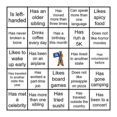 Penn State Hazleton - Human Bingo! Bingo Card