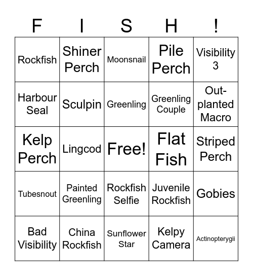 Fish Bingo! Bingo Card
