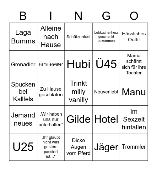 Roebs SchöKi Absturz Bingo Card