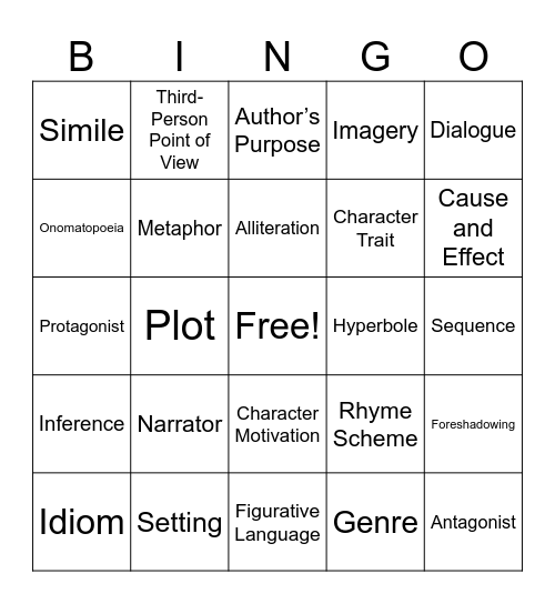 WTEF Reading Room Presents: The Literacy Grand Slam Bingo Card