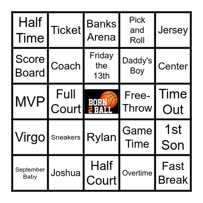 Joshua: Born 2 Ball Bingo Card