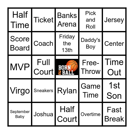 Joshua: Born 2 Ball Bingo Card