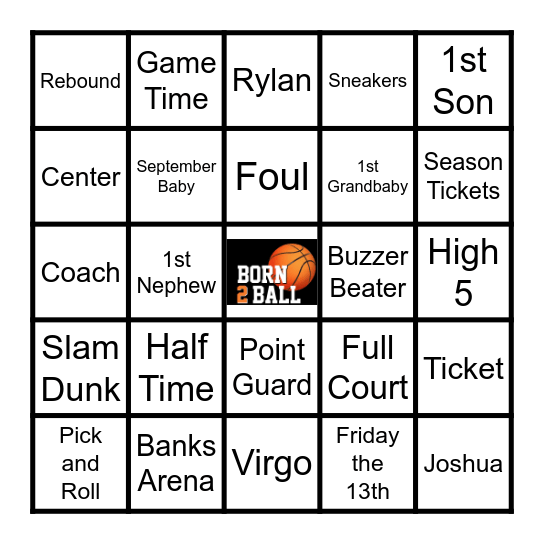 Joshua: Born 2 Ball Bingo Card
